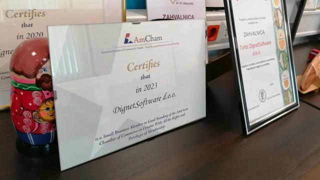 AmCham certificate for 2023